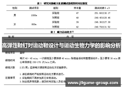 高弹性鞋钉对运动鞋设计与运动生物力学的影响分析